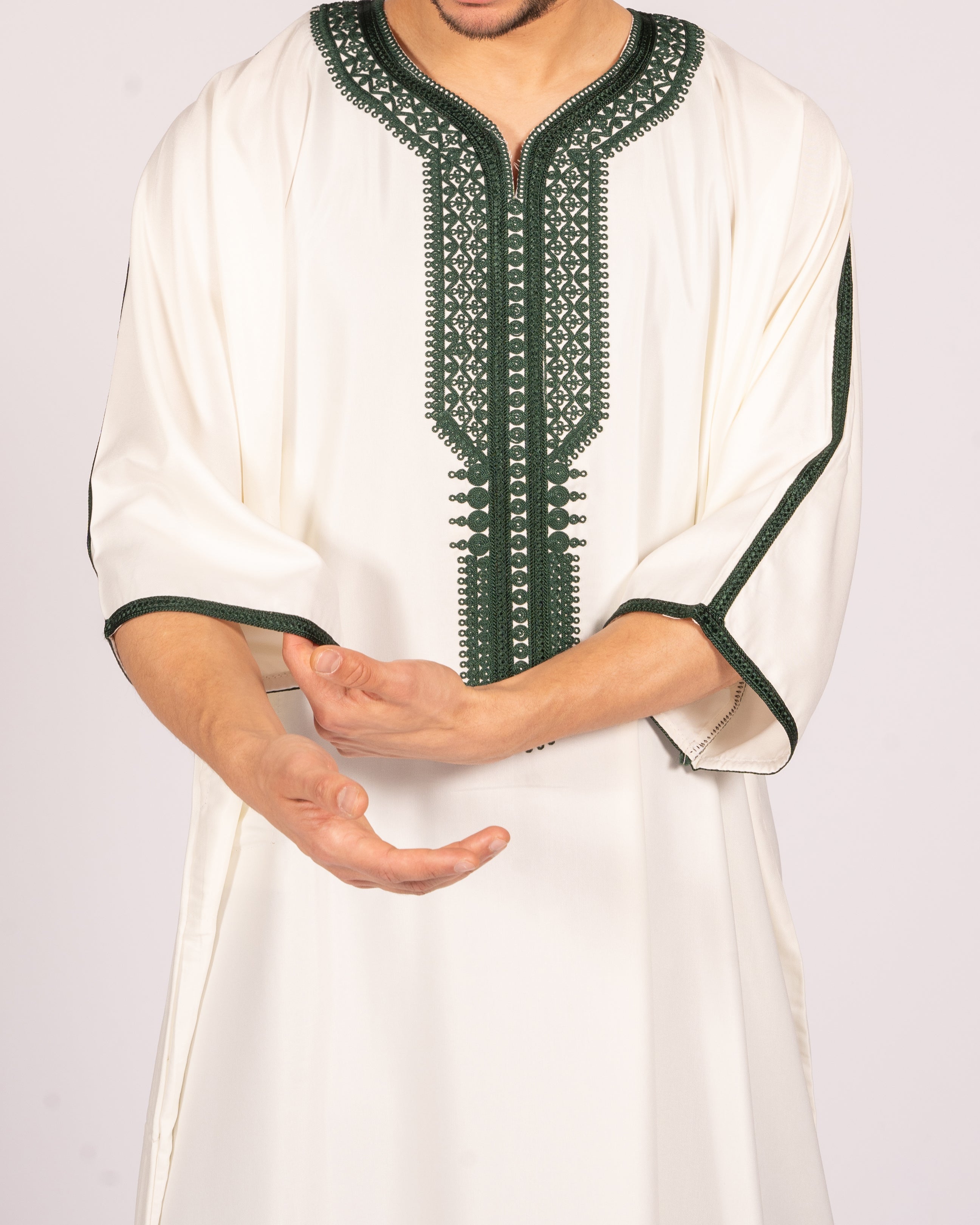 Gandoura Weiß-Grün