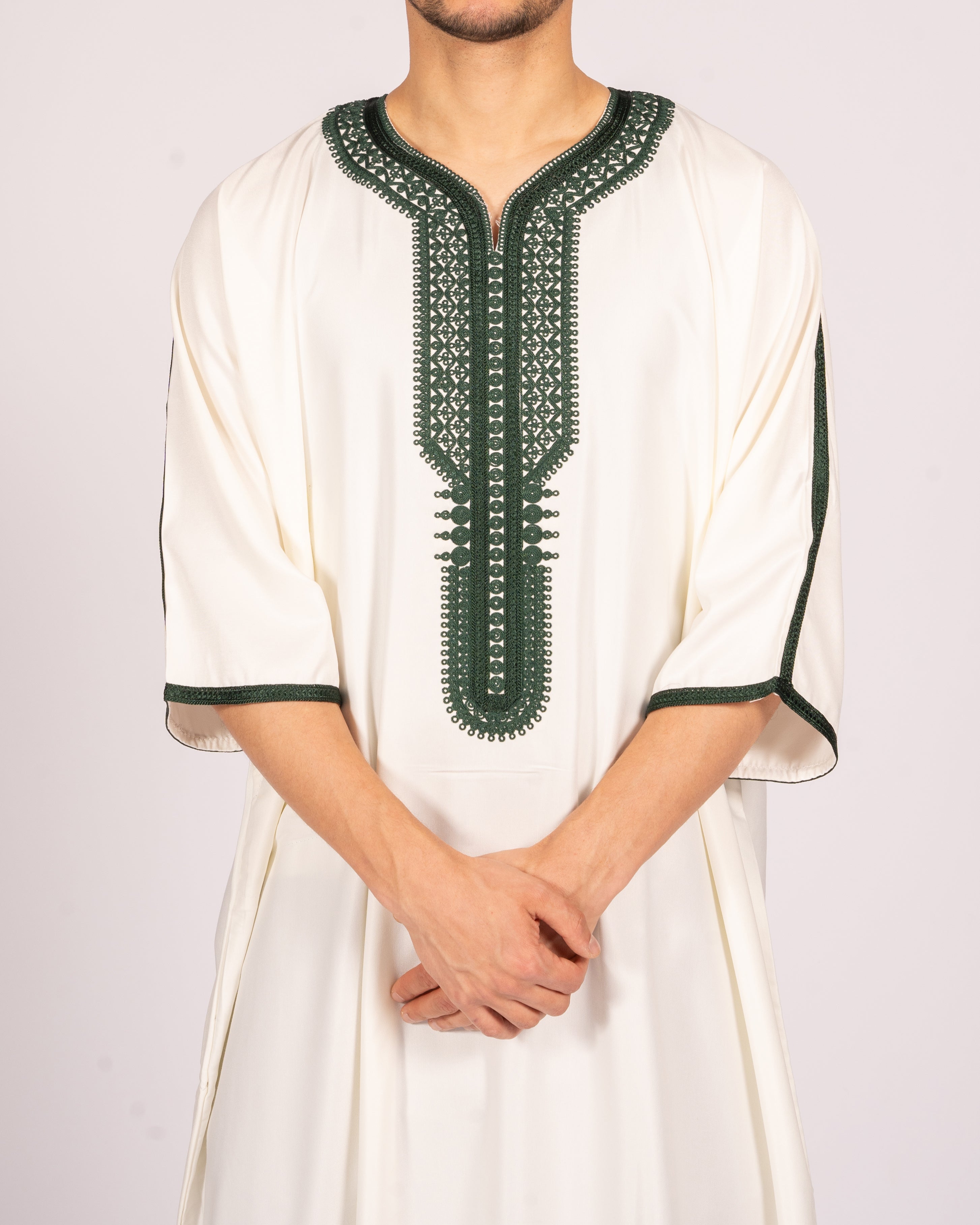 Gandoura Weiß-Grün