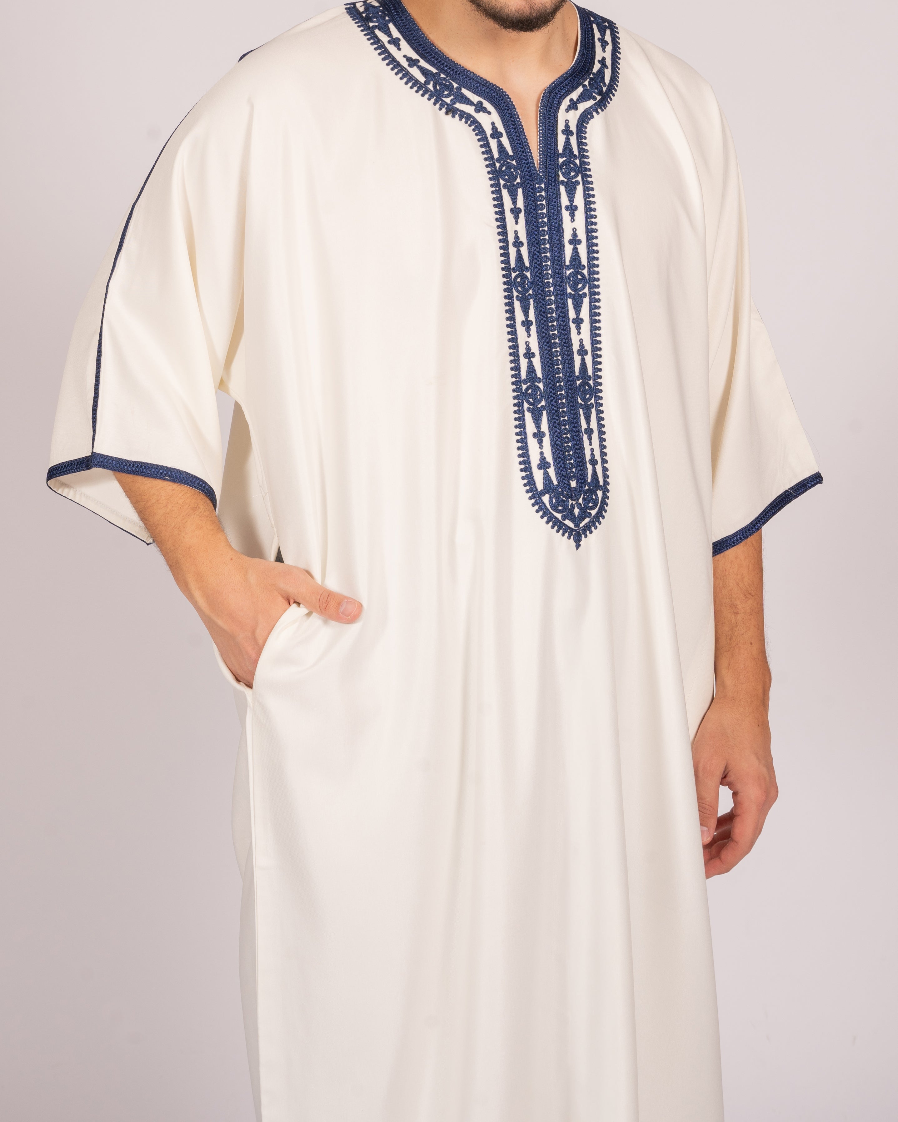 Gandoura Weiß-Blau
